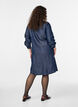Robe courte en lyocell denim avec pressions, Bleu, Model image number 1