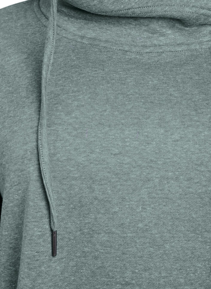 Sweat &agrave; col montant et poches, Vert, Packshot image number 2
