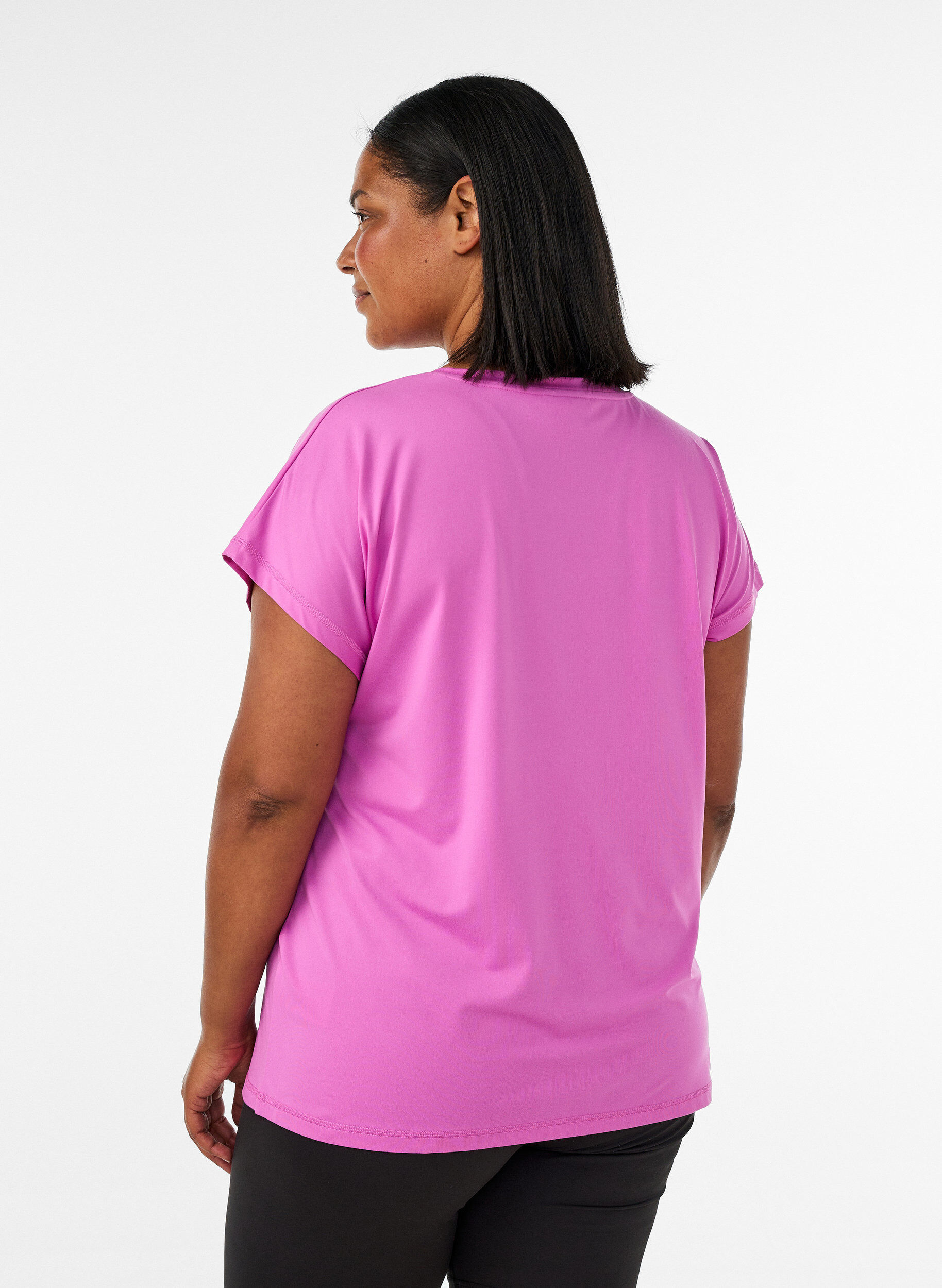 ZizziT-shirt de sport couleur unie, Violet, Model image number 2