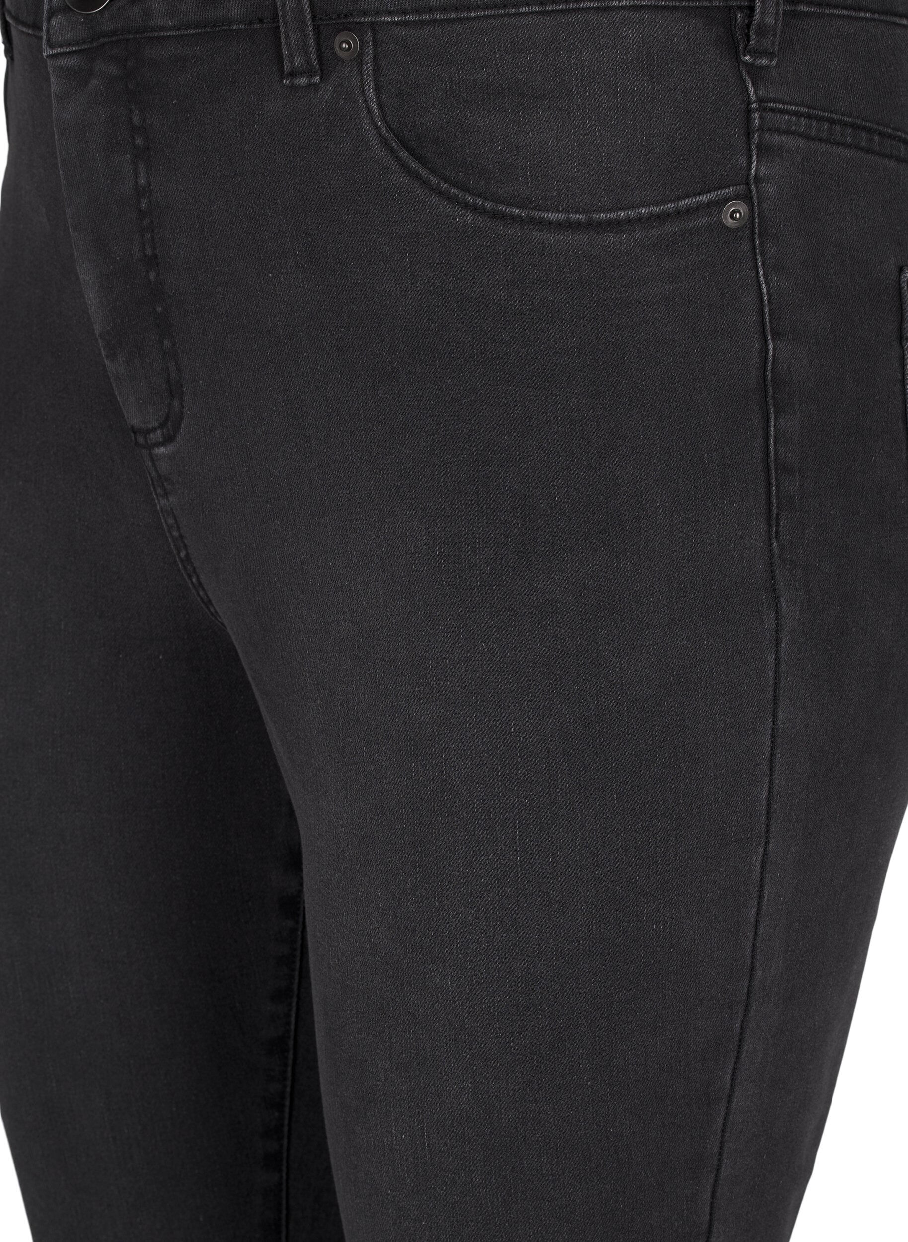 Zizzi Jean Amy taille haute et coupe super slim, Gris anthracite, Packshot image number 2