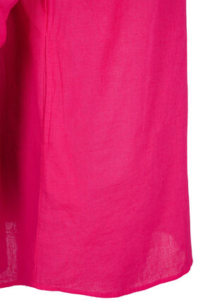 Tunique à capuche en coton et lin, Bright Rose, Packshot image number 3