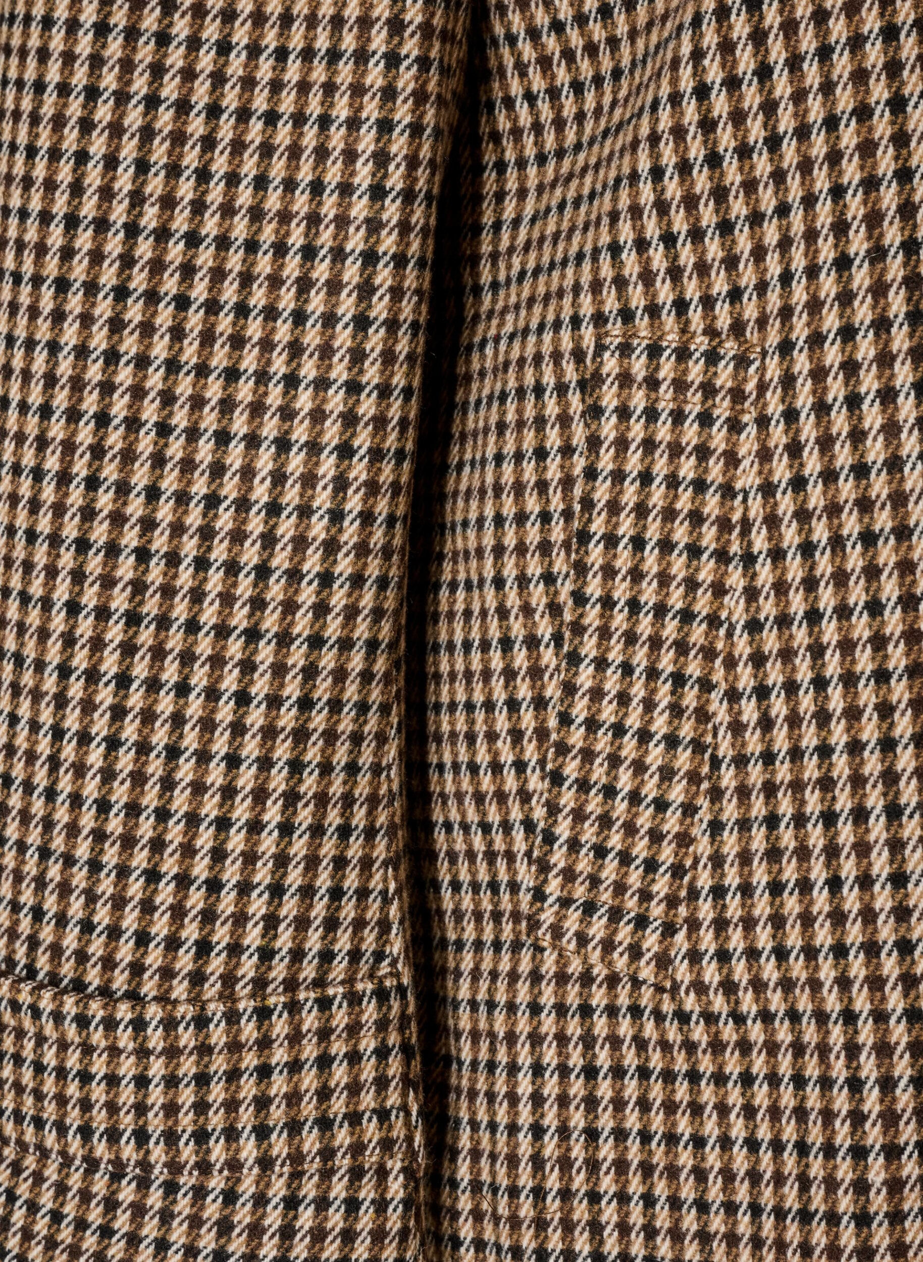 ZizziManteau &agrave; carreaux avec col en velours c&ocirc;tel&eacute;, Marron, Packshot image number 3