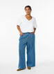 Jean ample &agrave; ceinture &eacute;lastique et cordon de serrage, Bleu, Model image number 0