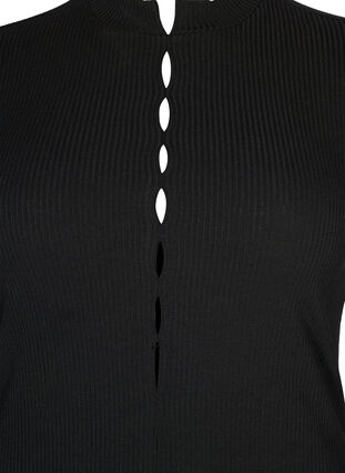 Robe ajustée avec des découpes, Black, Packshot image number 2