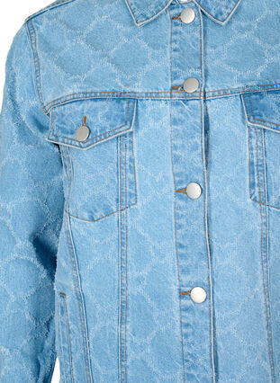 Veste en jean avec motif déchiré, Blue denim, Packshot image number 2
