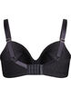 Soutien-gorge rembourr&eacute; en microfibre &agrave; carreaux, Noir, Packshot image number 1