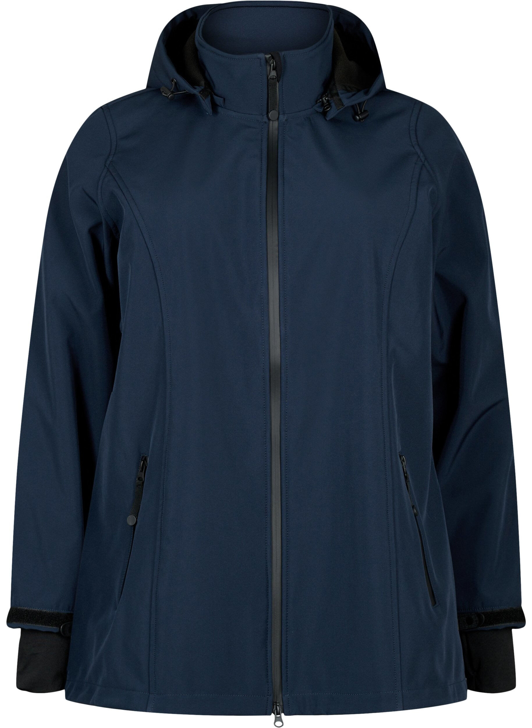 Veste softshell courte avec capuche amovible