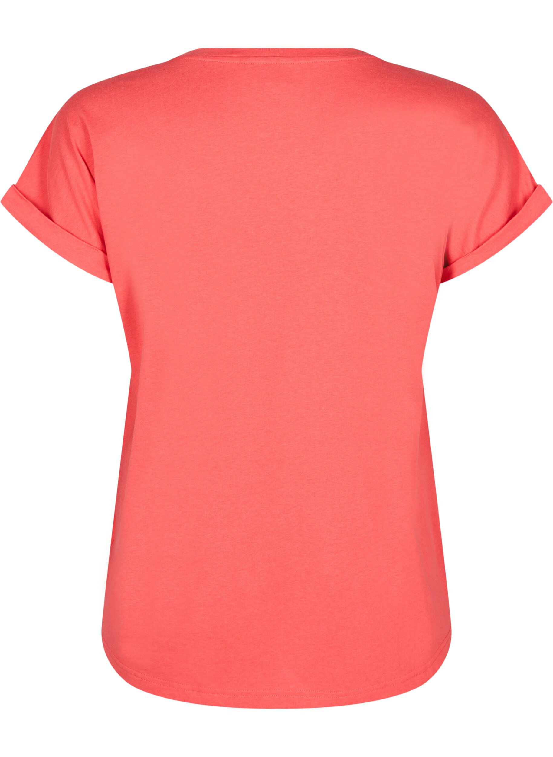 ZizziT-shirt &agrave; manches courtes en m&eacute;lange de coton, Rouge, Packshot image number 1