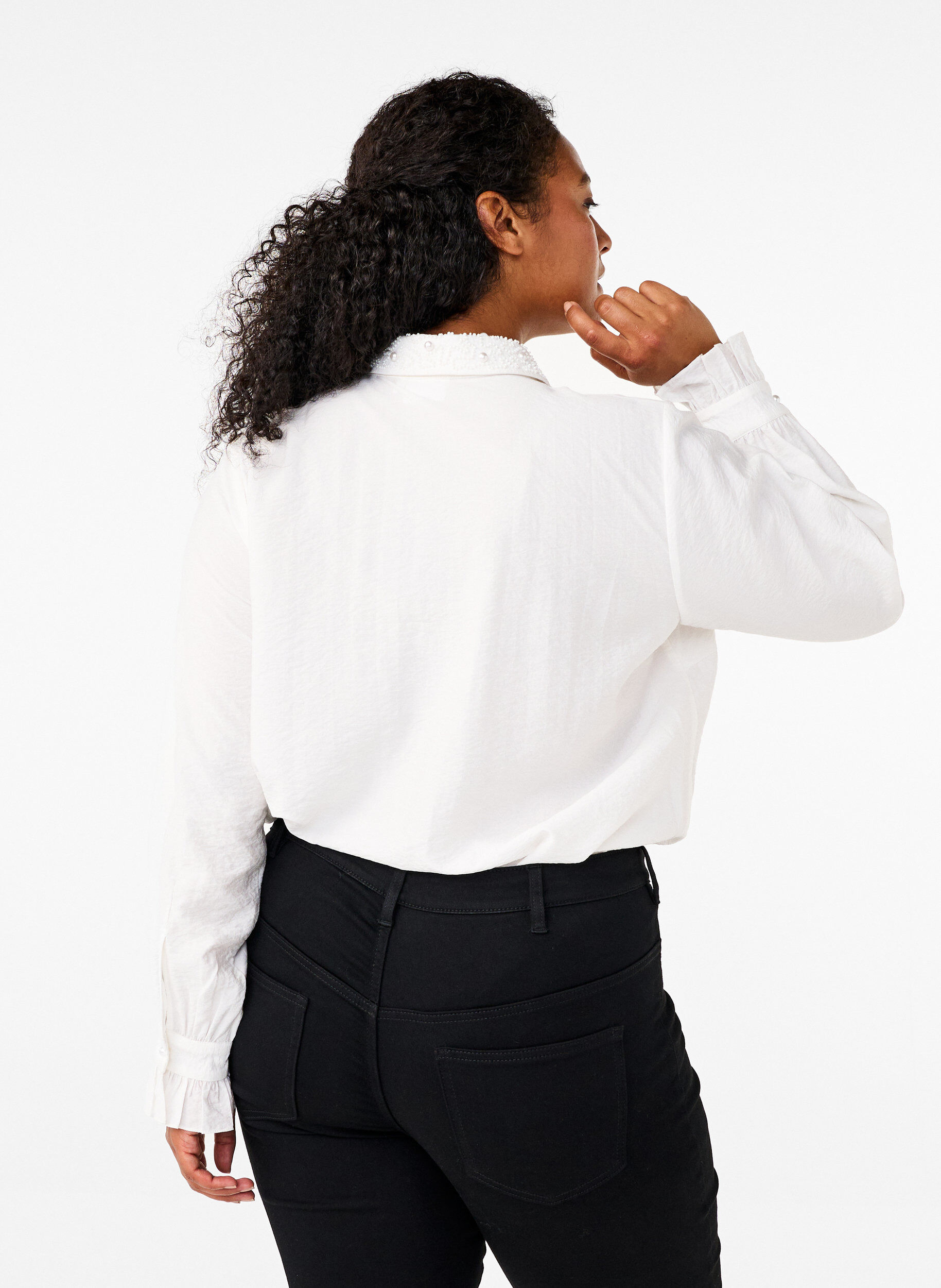 Zizzi Chemise &agrave; perles, Snow White, Model image number 1