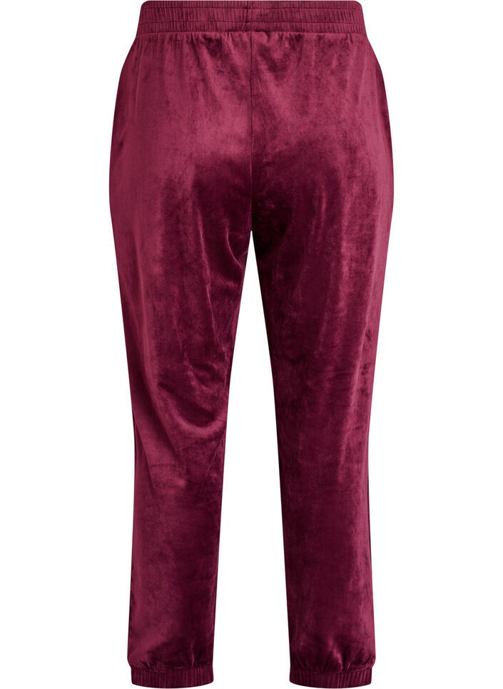 Pantalon ample en velours, Bordeaux fonc&eacute;, Packshot image number 1