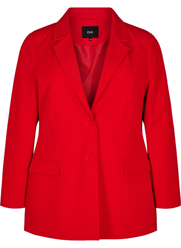 Blazer classique avec fermeture boutonnée, Rouge, Packshot image number 0