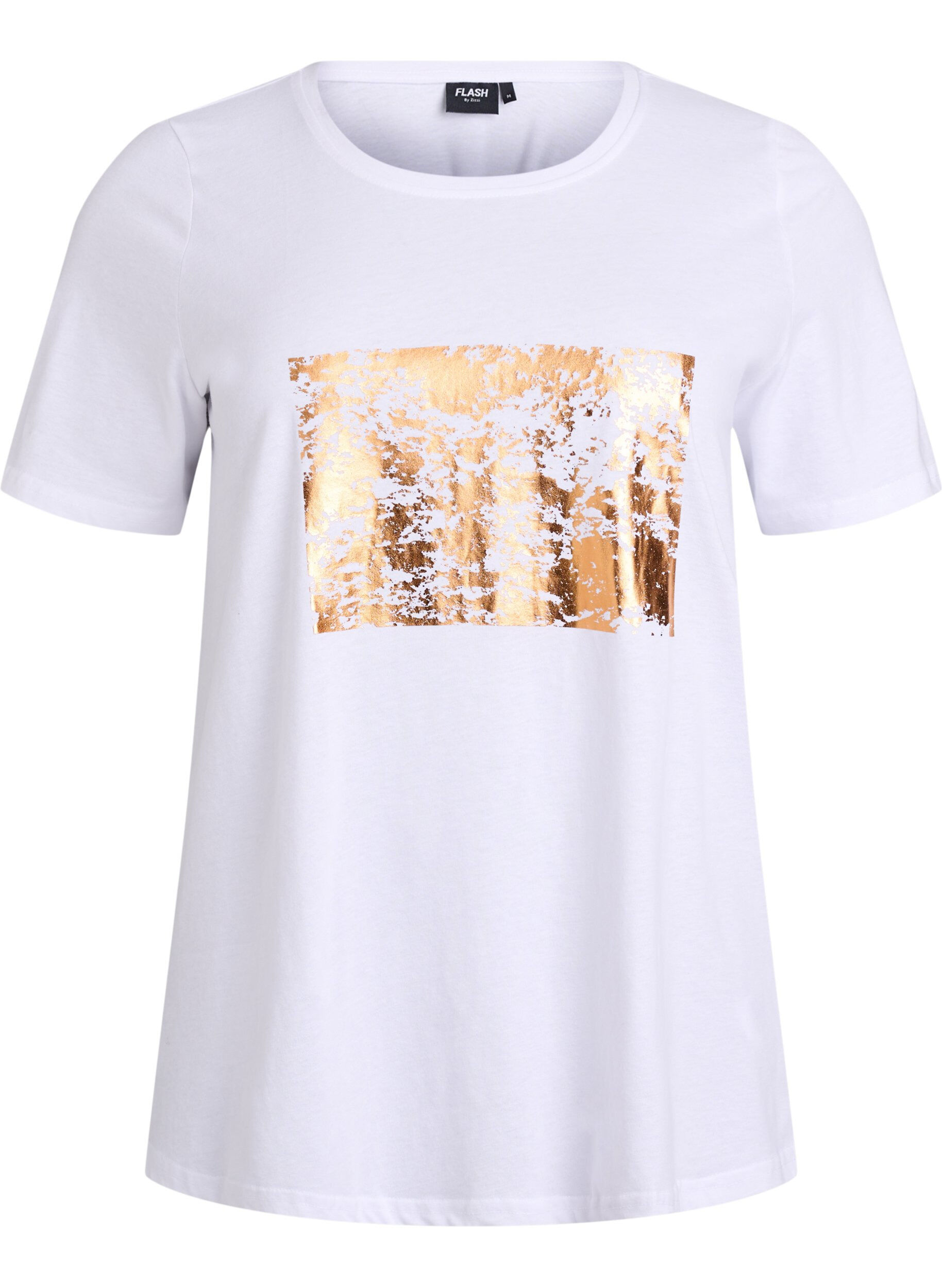 Zizzi FLASH - T-shirt imprim&eacute;, Blanc, Packshot image number 0