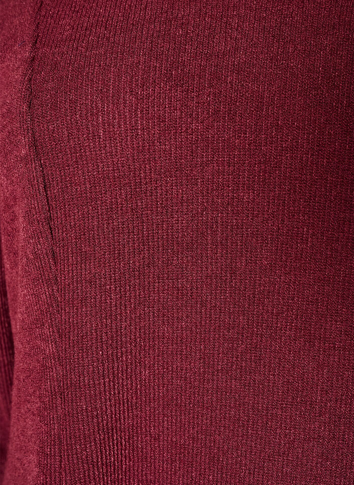 Blouse en jersey c&ocirc;tel&eacute; &agrave; coupe &eacute;vas&eacute;e, Bordeaux, Packshot image number 2