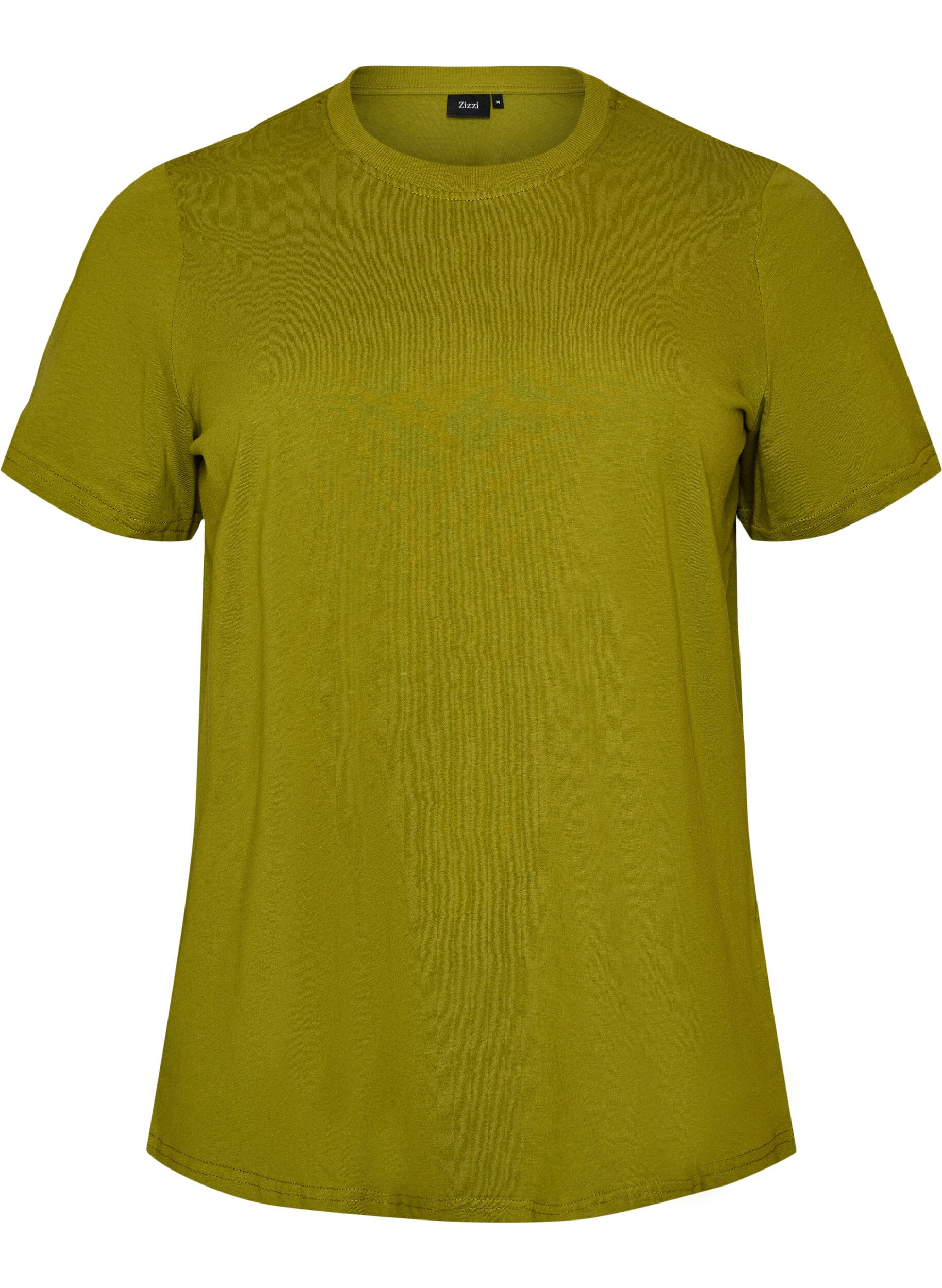 ZizziT-shirt basique en coton &agrave; col rond, Vert, Packshot image number 0