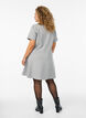 Robe courte &eacute;vas&eacute;e en jersey, Gris, Model image number 1