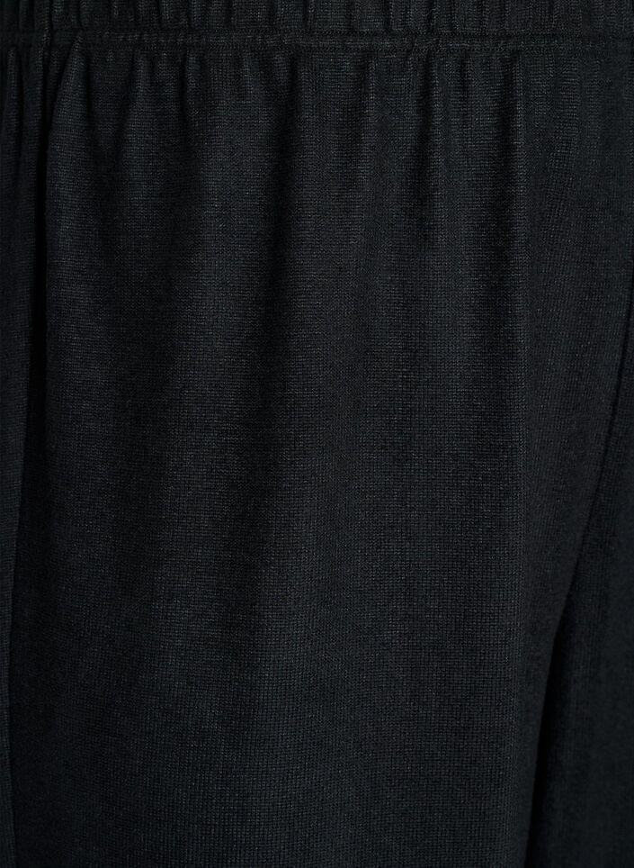 Pantalon ample taille haute en jersey, Noir, Packshot image number 2
