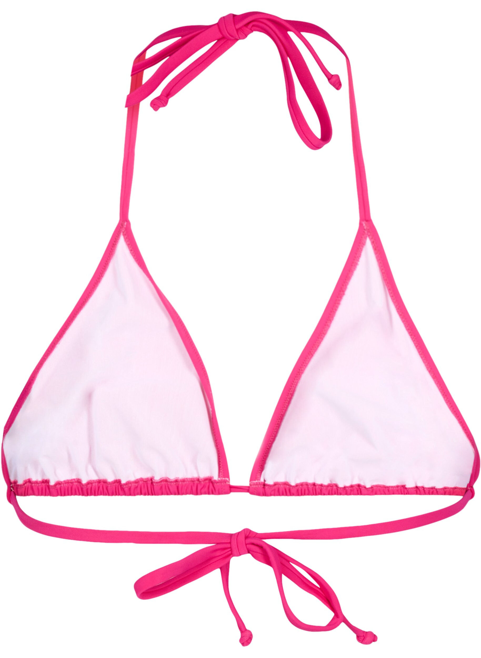 Zizzi Haut de bikini forme triangle de couleur unie, Rose, Packshot image number 1