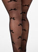 Collants 30 deniers avec motif de nœud, Black, Model image number 2