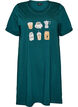 Chemise de nuit &agrave; manches courtes en coton biologique, Vert fonc&eacute;, Packshot image number 0