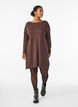 Robes tricot&eacute;es en m&eacute;lange coton-viscose, Marron, Model image number 1