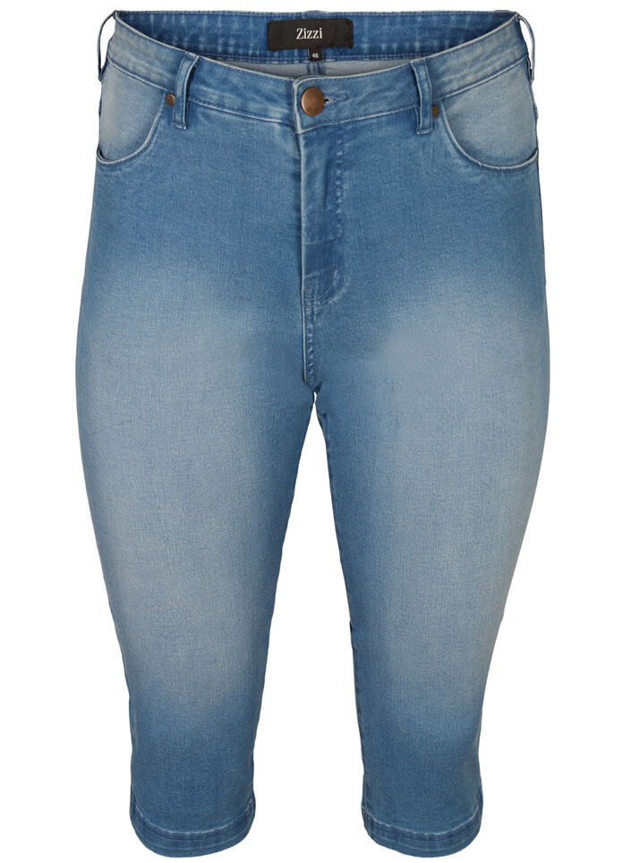 Jean capri Amy &agrave; taille haute et coupe super slim, Bleu Clair, Packshot image number 0