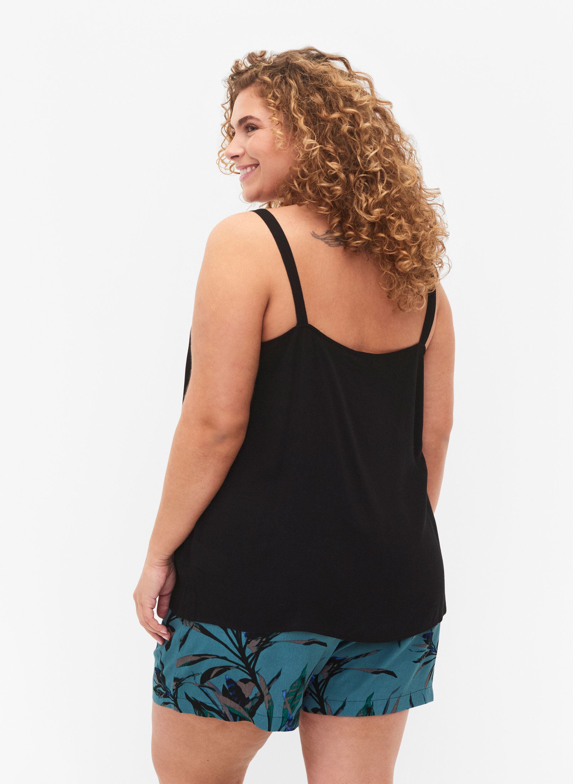 Zizzi Top sans manches en viscose, Black, Model image number 1