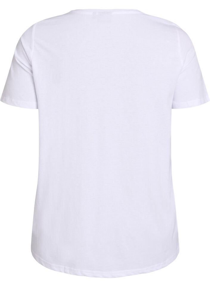 T-shirt imprim&eacute;, Blanc, Packshot image number 1
