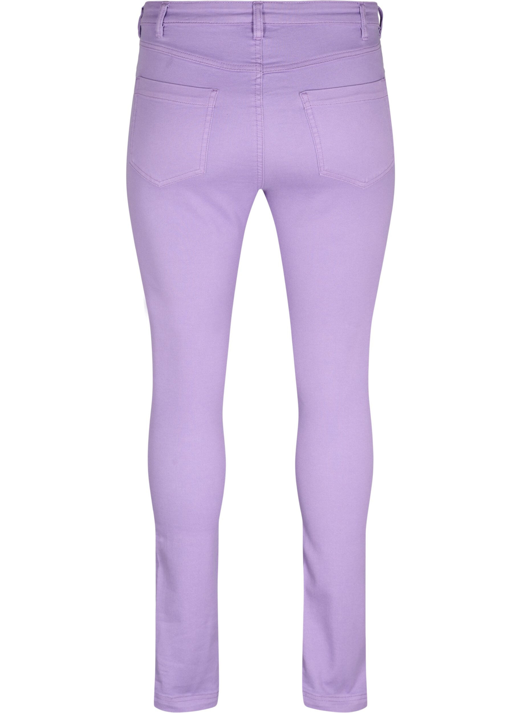 Zizzi Jean Amy &agrave; taille haute et &agrave; la coupe ajust&eacute;e, Chalk Violet, Packshot image number 1