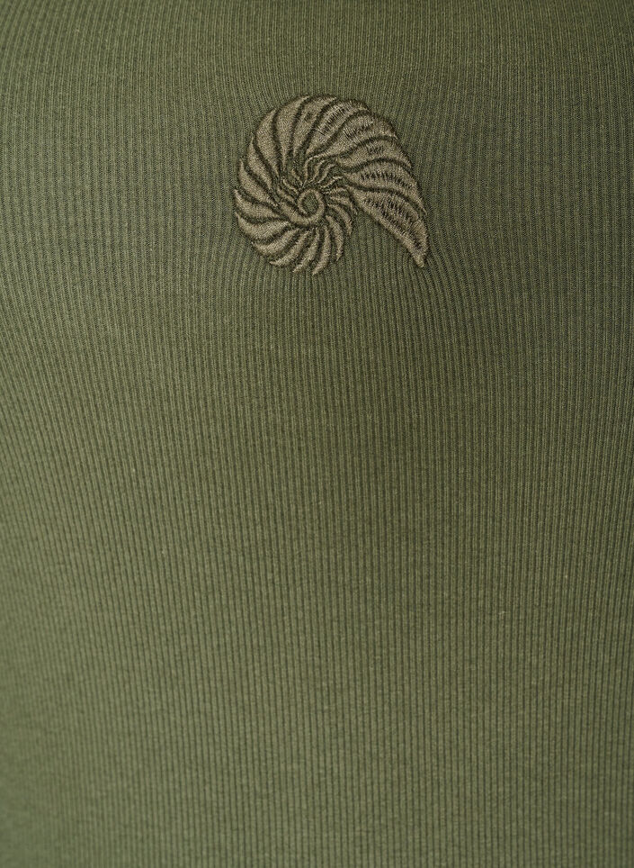 Haut ajust&eacute; avec motif, Vert, Packshot image number 2