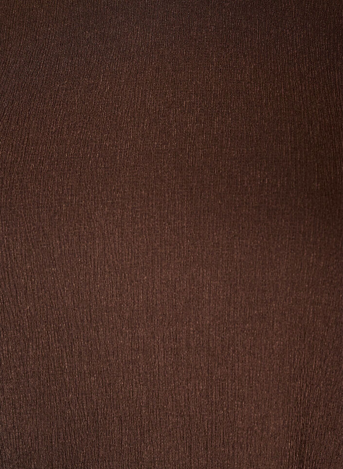 Blouse en jersey avec bordure en dentelle asym&eacute;trique, Marron, Packshot image number 2