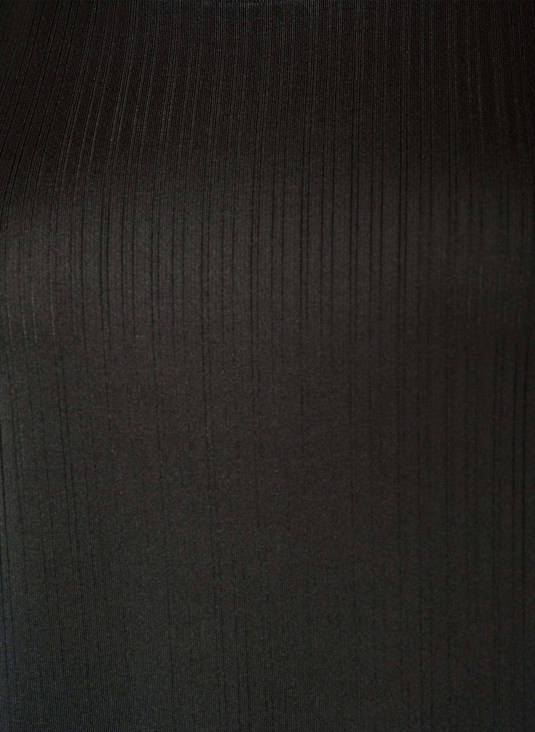 ZizziBlouse en jersey avec rayures textur&eacute;es et ourlet smock&eacute;, Noir, Packshot image number 2
