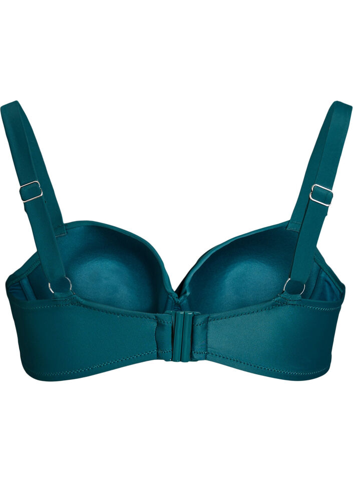Haut de bikini avec armatures et drap&eacute;, Vert, Packshot image number 1