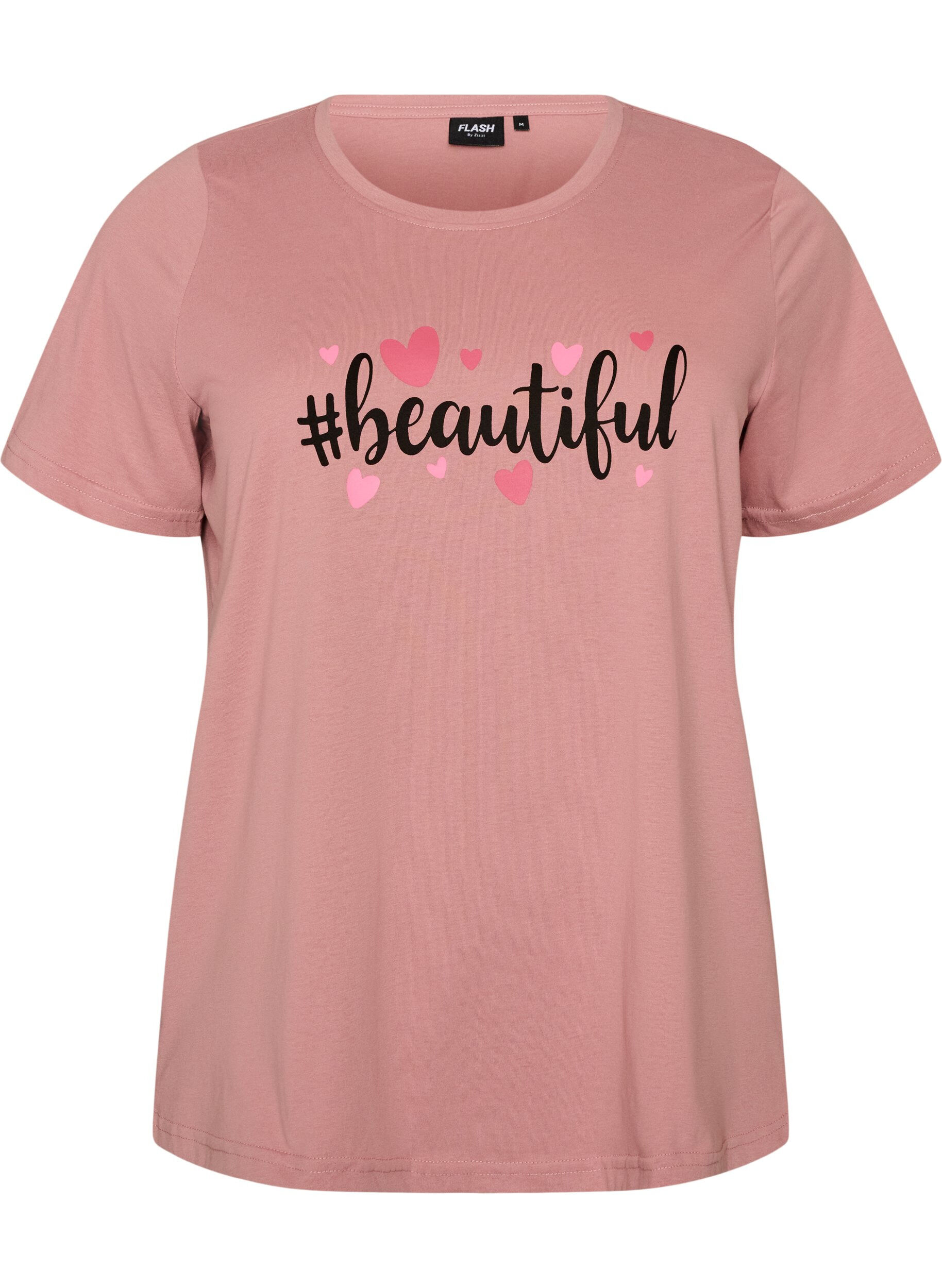 ZizziT-shirt imprim&eacute;, Rose poudr&eacute;e, Packshot image number 0