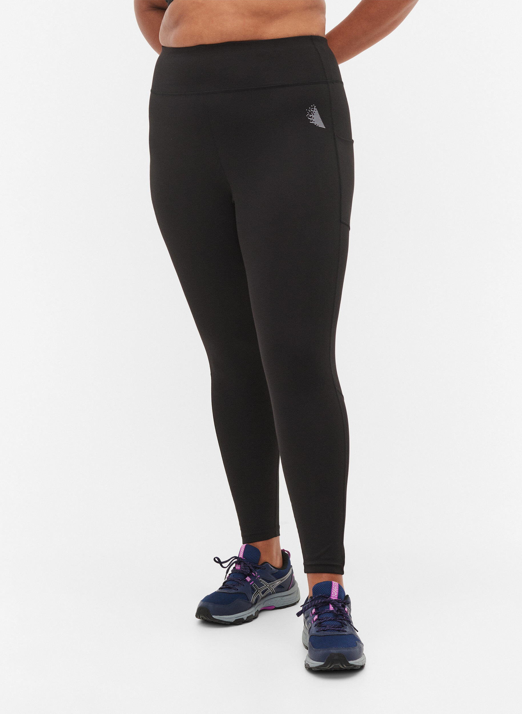 Zizzi CORE, POCKET TIGHTS - Legging de sport avec poche, Black, Model image number 0