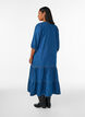 Robe longue en jean avec volants &eacute;tag&eacute;s, Bleu, Model image number 1