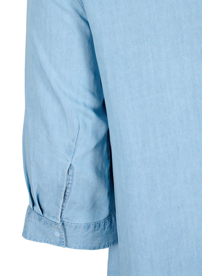 Tunique à manches 3/4, Light blue denim, Packshot image number 3