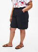  Shorts taille haute avec poches cargo, Black, Model image number 2