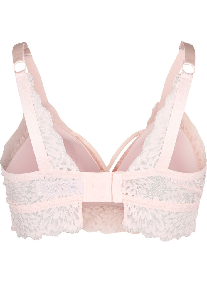 Bralette avec détail de cordon et rembourrage doux, Peach Blush, Packshot image number 1