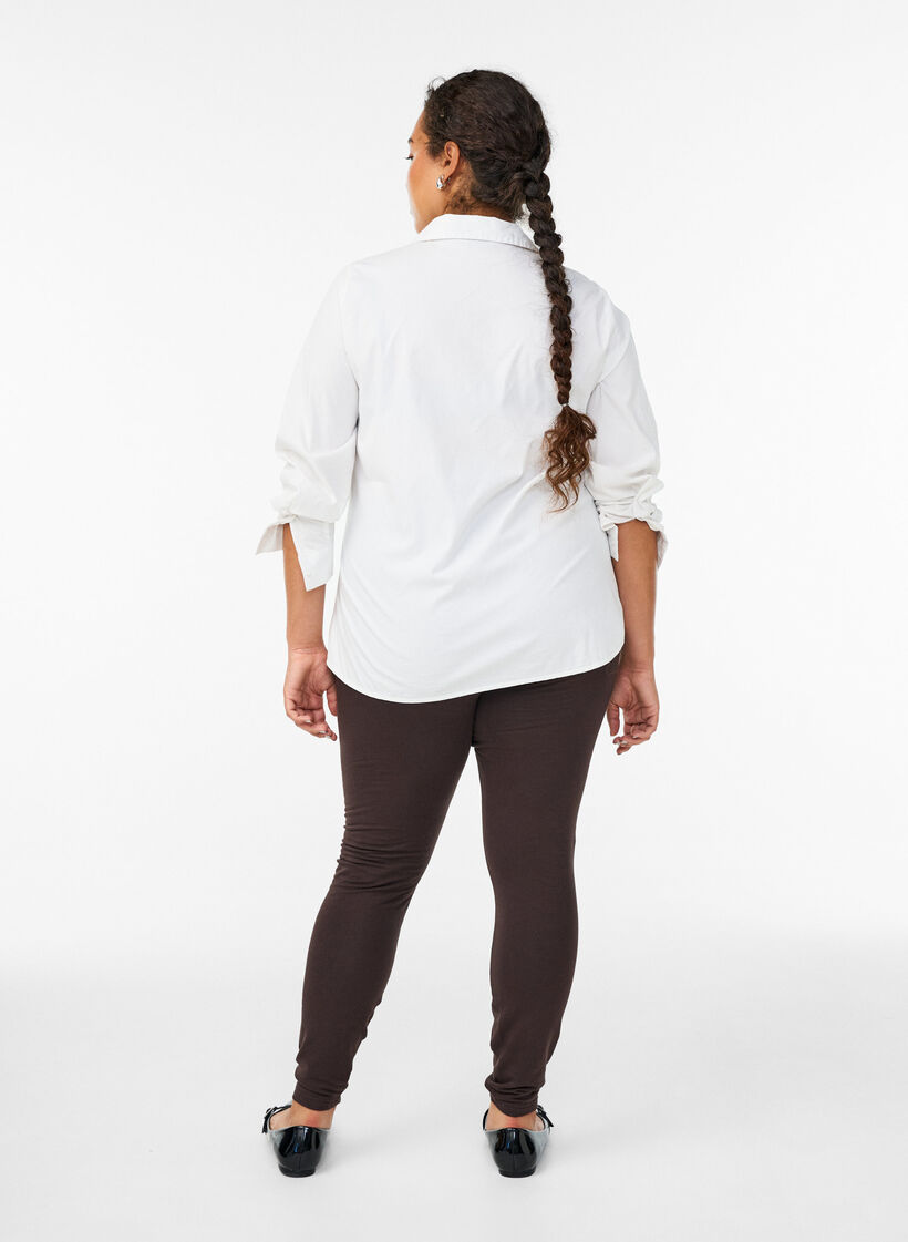 Leggings en coton avec doublure, Marron, Model image number 2