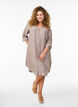 Chemise longue en lin et viscose, Marron, Model image number 1