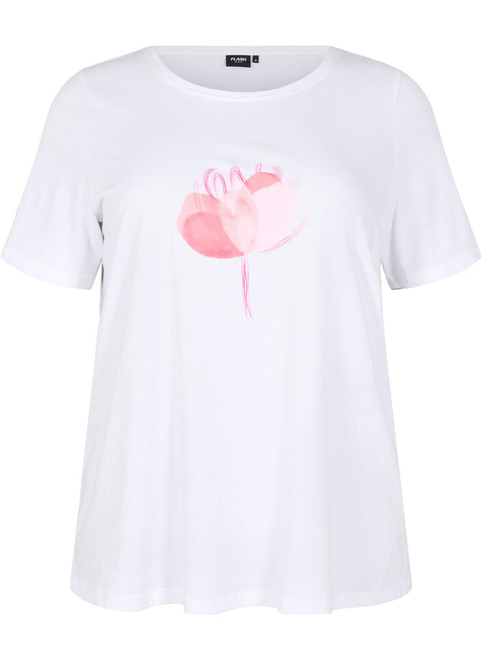 FLASH - T-shirt avec motif, Blanc, Packshot image number 0