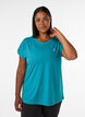 T-shirt de sport couleur unie, Bleu p&eacute;trole, Model image number 0