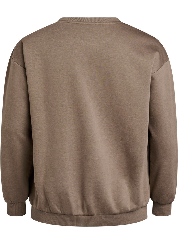 Sweat-shirt à motif, Walnut, Packshot image number 1