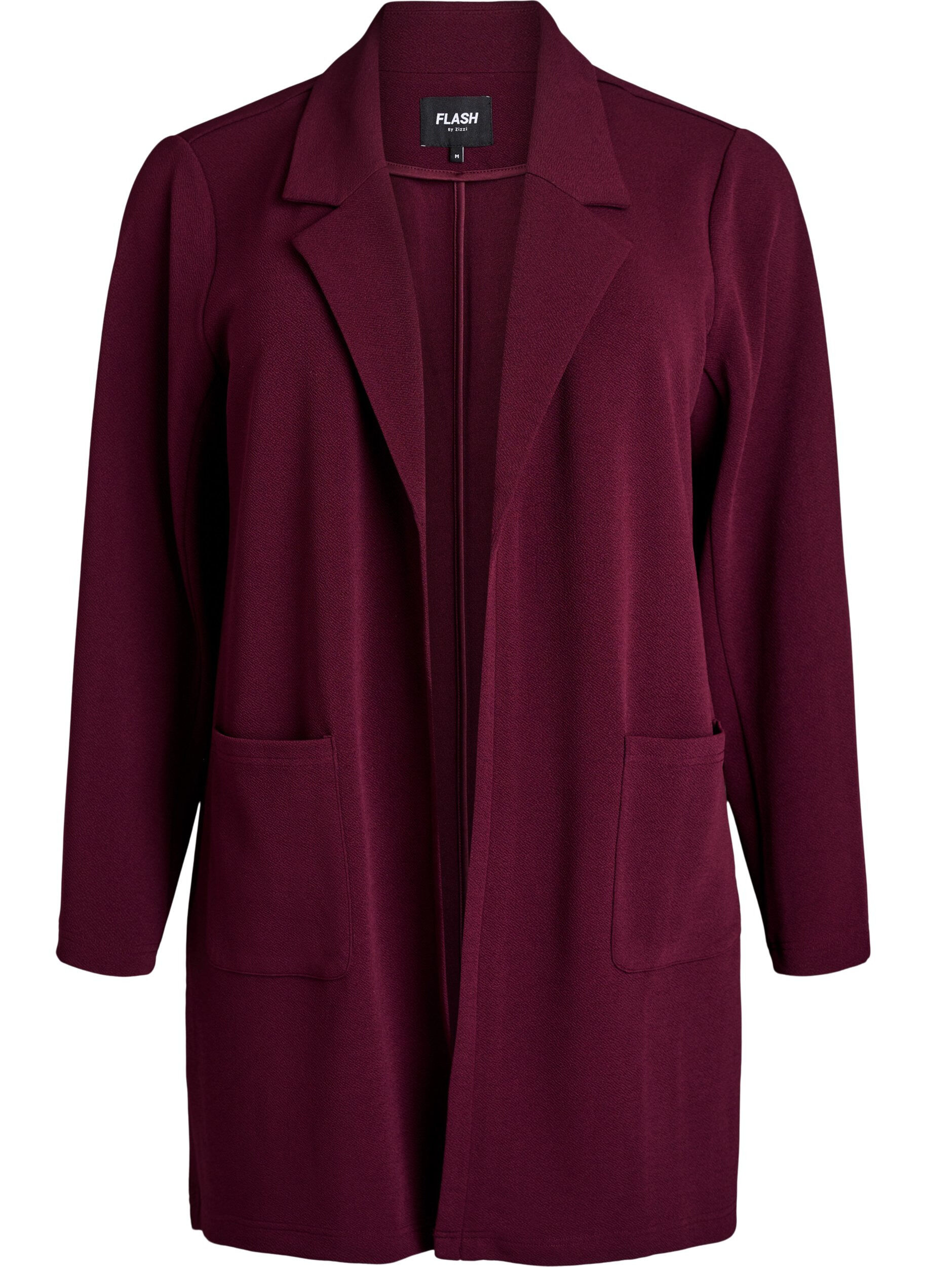 ZizziBlazer long avec des poches, Bordeaux, Packshot image number 0