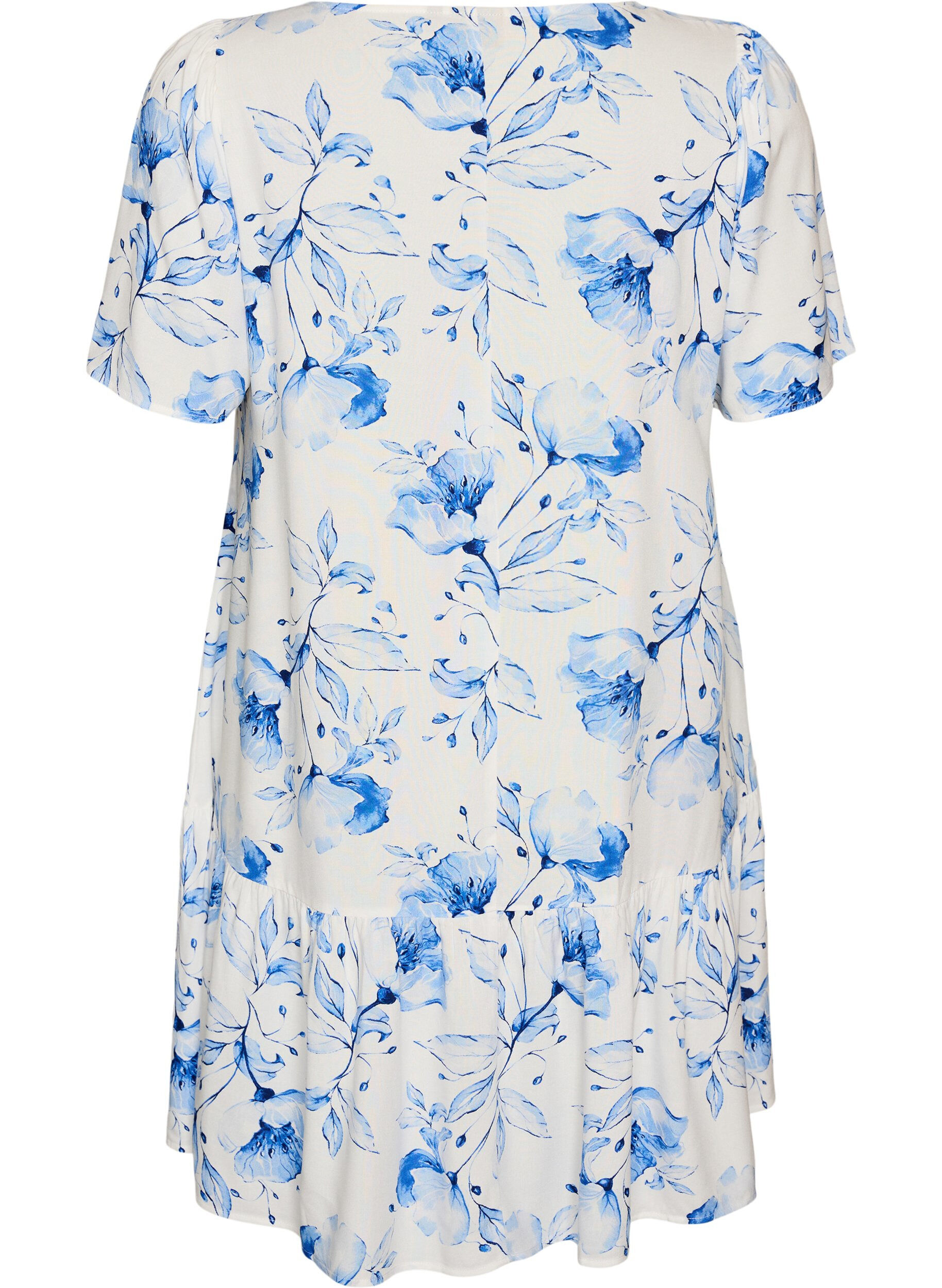 ZizziRobe en viscose avec d&eacute;coupe, Blanc, Packshot image number 1