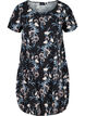 Robe en coton imprim&eacute; &agrave; manches courtes, Bleu, Packshot image number 0