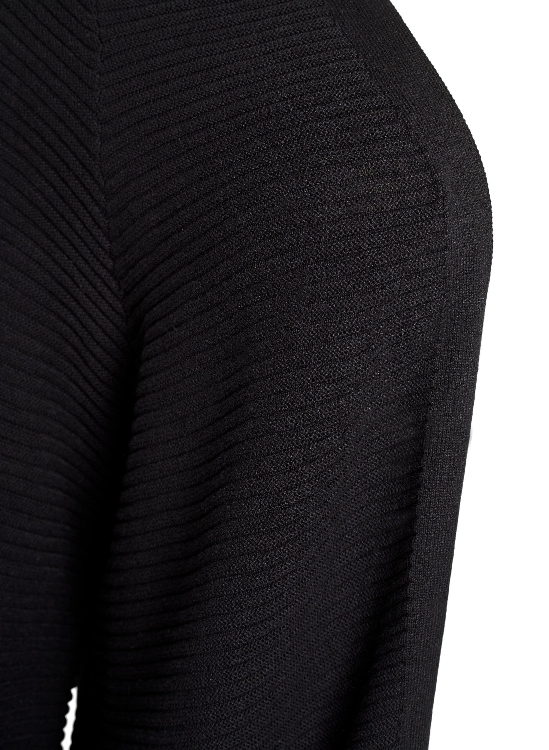 Zizzi Cardigan long c&ocirc;tel&eacute; en coton, Noir, Packshot image number 2