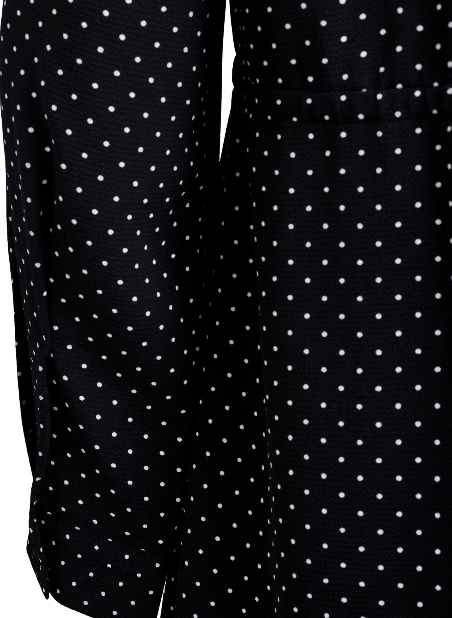 Zizzi Robe mi-longue avec ceinture &agrave; nouer, Noir, Packshot image number 3