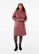 Robe en tricot et &agrave; col roul&eacute;, Rose poudr&eacute;e, Model image number 1