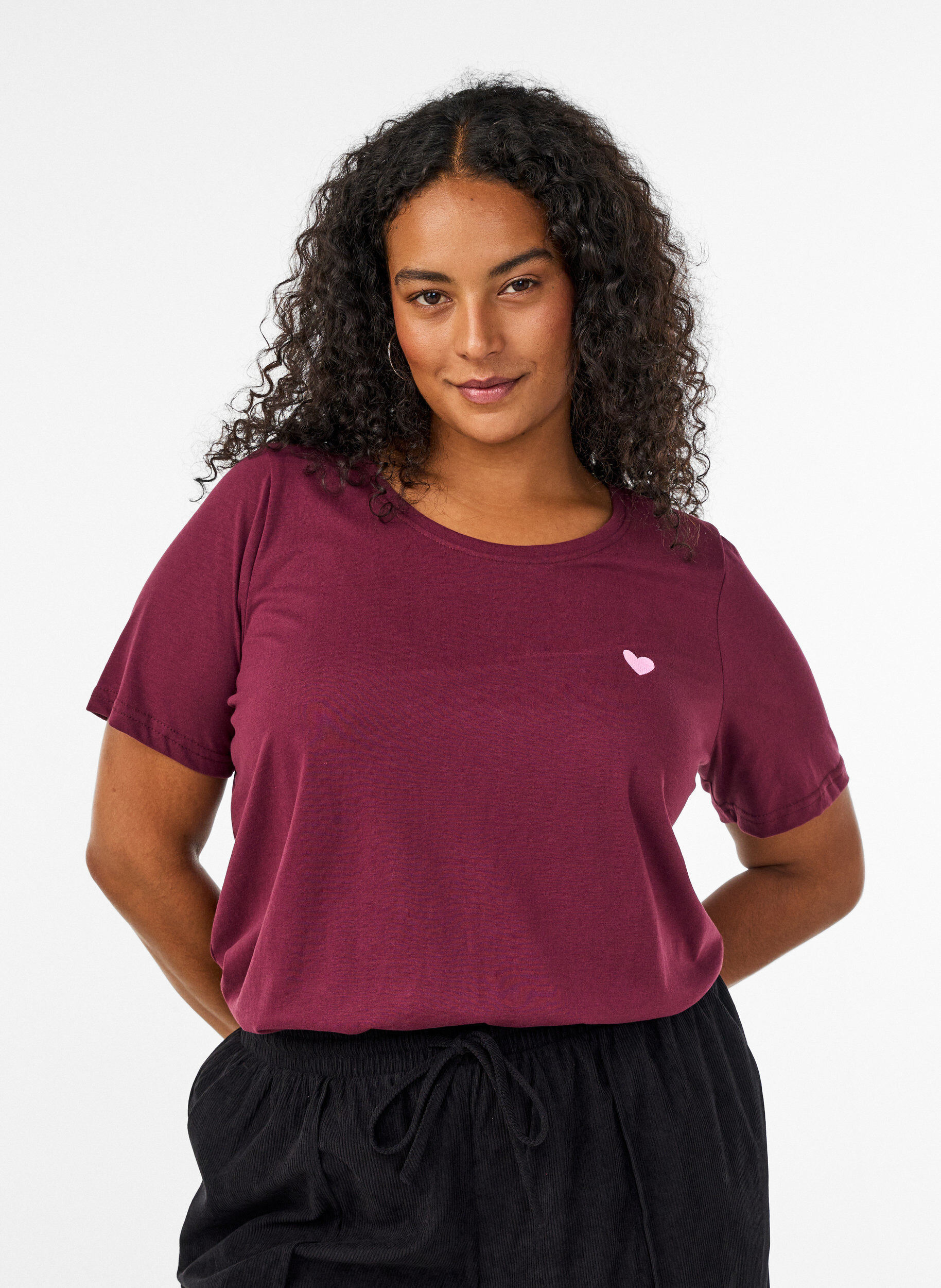 T-shirt imprim&eacute;, Bordeaux, Model